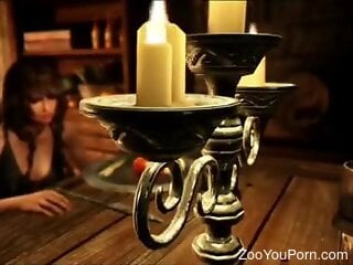 Kinky 3D zoo porn featuring curvy bitch and a monster