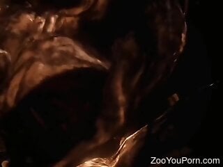 3D hardcore bestiality ends with creampies